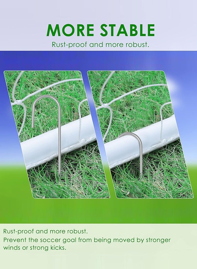 واكيمي مرمى كرة قدم محمول للفناء الخلفي، مقاس 240×90×150، شبكة وإطار مناسب للأطفال والكبار، مناسب للمنزل، للتدريب في الفناء الخلفي، معدات تدريب كرة القدم. - Image 5