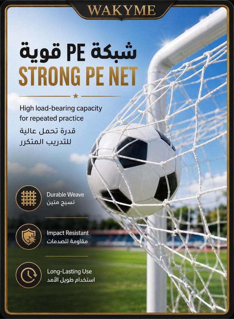 WAKYME Portable Soccer Goal for Backyard 240x90x150 Kids Adults Soccer Net and Frame for Home Backyard Practice Training Goals Soccer Training Equipment - Image 3