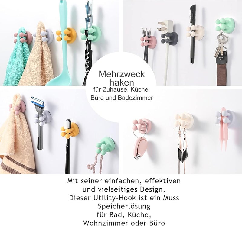 KIDWILL Self Adhesive Toothbrush & Kitchen Storage Holder - Wall Mounted Organizer for Bathroom, Wash Basin, Travel & Home Use - No Drilling, Waterproof, Space-Saving Design - Image 4