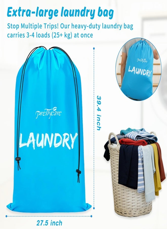 بريتي كير حقائب غسيل ملابس السفر PrettyCare 2 XL (36 × 24 بوصة) للملابس الرقيقة، قابلة للغسل، ومنظم للملابس المتسخة - سهلة الحمل لأربع غسلات، كبيرة بما يكفي لسلة الغسيل أو سلة مستلزمات السفر - Image 2