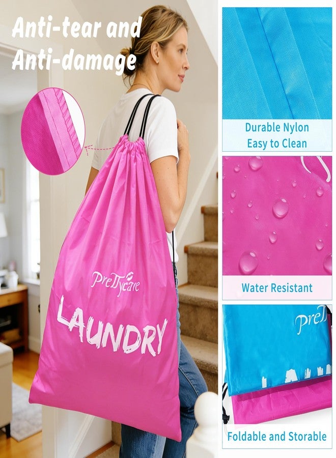 بريتي كير حقائب غسيل ملابس السفر PrettyCare 2 XL (36 × 24 بوصة) للملابس الرقيقة، قابلة للغسل، ومنظم للملابس المتسخة - سهلة الحمل لأربع غسلات، كبيرة بما يكفي لسلة الغسيل أو سلة مستلزمات السفر - Image 3