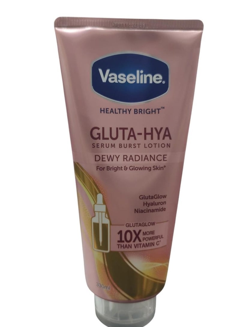 Vaseline Essential Even Tone Smooth Radiance Gluta-Hya Serum Burst Lotion 10X More Powerful than Vitamin C - 330ml