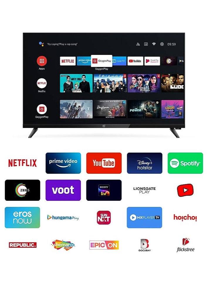 OnePlus - OnePlus TV 43Y1 LED Smart FHD Android TV, Dolby Audio, prime Video,Netflix, Youtube, Google PlayStore, Black - Image 1