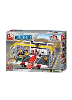 Sluban Sluban - Aviation Aircraft Hanger Bricks Set 599 Pieces - M38-B0372  - Image 1