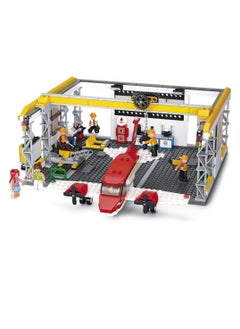 Sluban Sluban - Aviation Aircraft Hanger Bricks Set 599 Pieces - M38-B0372  - Image 3