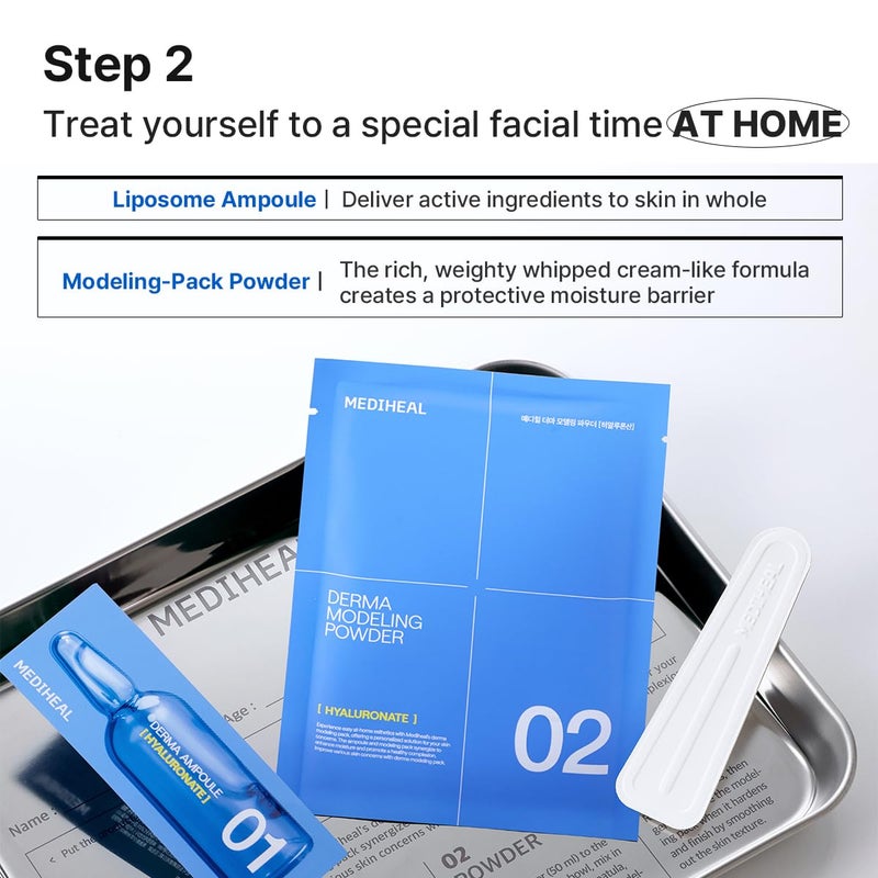 Mediheal Derma Modeling Pack (Hyaluronate)*2 - Deep Hydrating For Moist Skin - Easy DIY Home Spa Kits, Hydrating Icy Jelly Mask For Skin Refreshment - Image 5