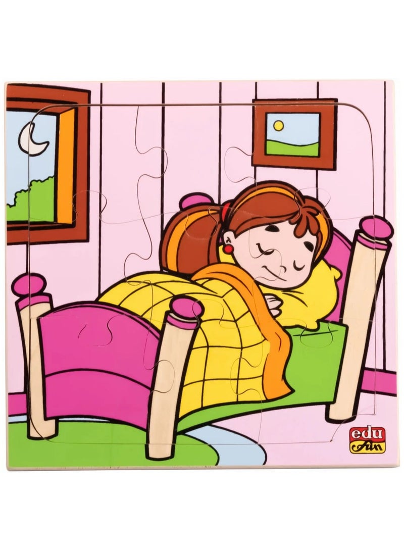 9-Piece Wooden Jigsaw Puzzle for Kids