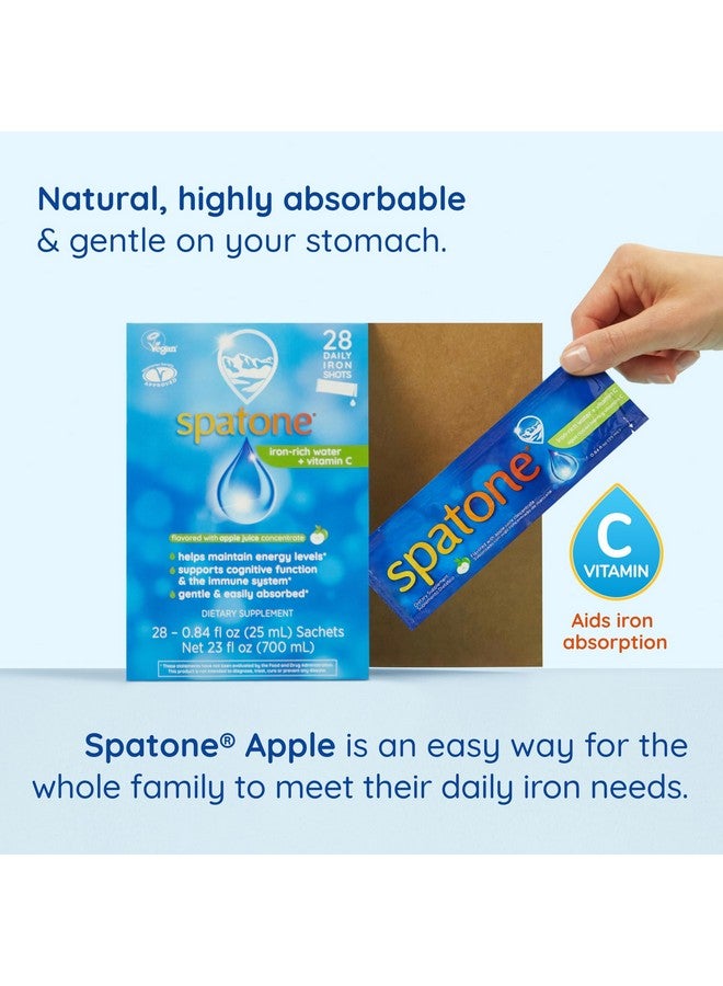 Spatone Spatone Natural Liquid Iron Supplement Plus VIT C for Women - Men & Kids Ages 4+ - Ideal During Pregnancy - Easily Absorbed & Gentle - Vegan - Apple Flavor - 28-Day - 5mg of Iron Per 20mL Sachet  - Image 5
