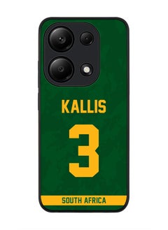 Stylizedd Rugged Black Edge Case for Xiaomi Redmi Note 13 Pro 4G / Xiaomi Poco M6 Pro 4G Case Cover- Team South Africa Jacques Kallis, Jersey No 3  - Image 1