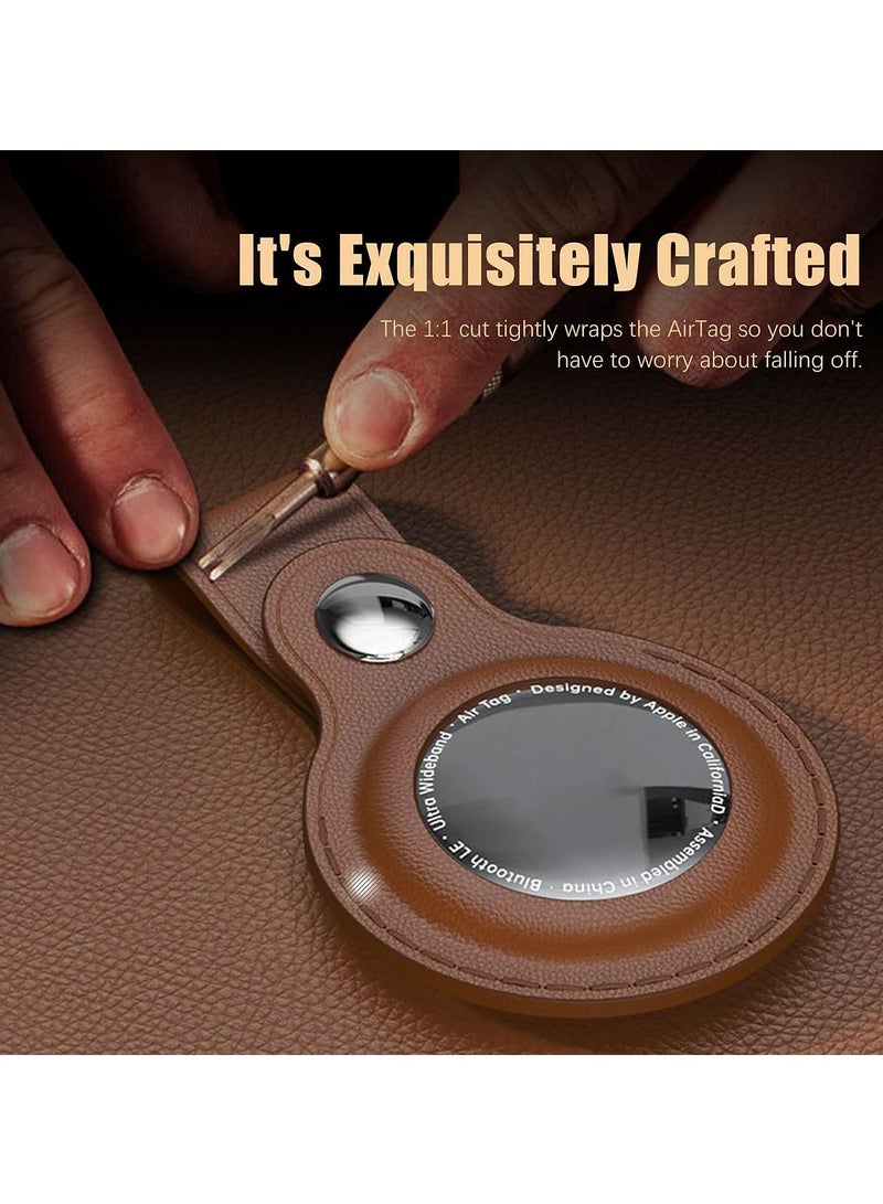 Excefore حافظة مفاتيح AirTags من الجلد، 2 قطعة - Image 5