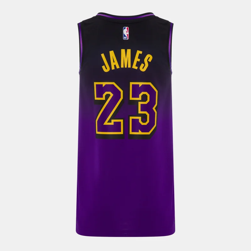 نايكي تيشيرت كرة السلة NBA 24/25 لوس أنجلوس ليكرز سيتي إديشن سوينج مان للرجال