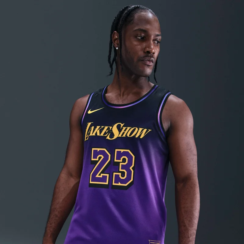 Nike Purple Men's NBA 24/25 Los Angeles Lakers City Edition Swingman Basketball Jersey for Men | Best Price UAE