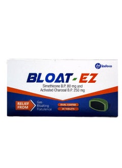 Bloat-EZ 20 Dual Coated Tablets, Simethicone 80Mg And Activated Charcoal 250Mg 