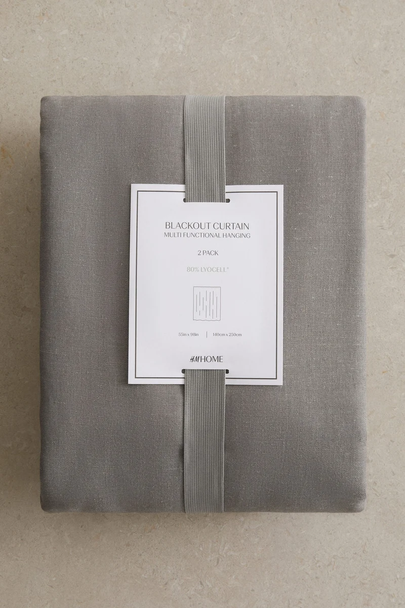H&M 2-pack blackout lyocell-blend curtains