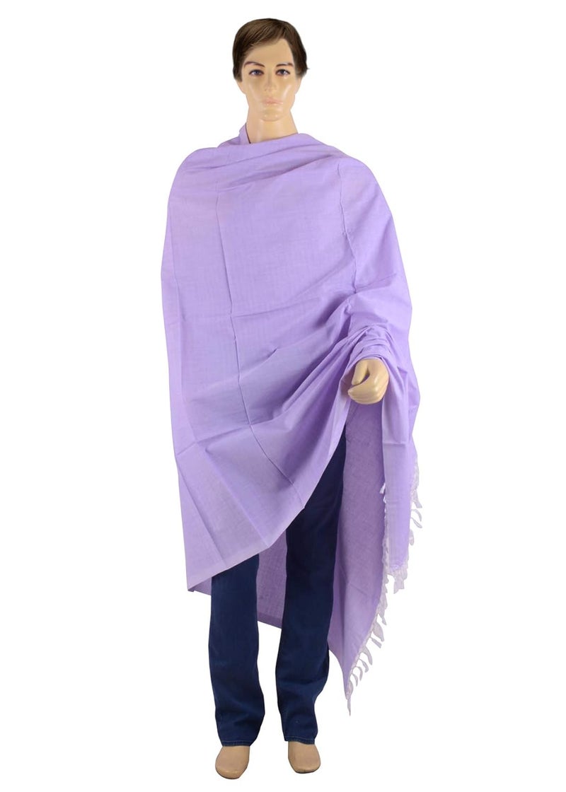 EthnicAlive Nic Bhagalpuri Silk Purple Chadar/Soft Cotton Single Layer Chadar/Summer All Season Handloom Duvet/Comforter/Topsheet Throw and Travel Blanket - Image 5
