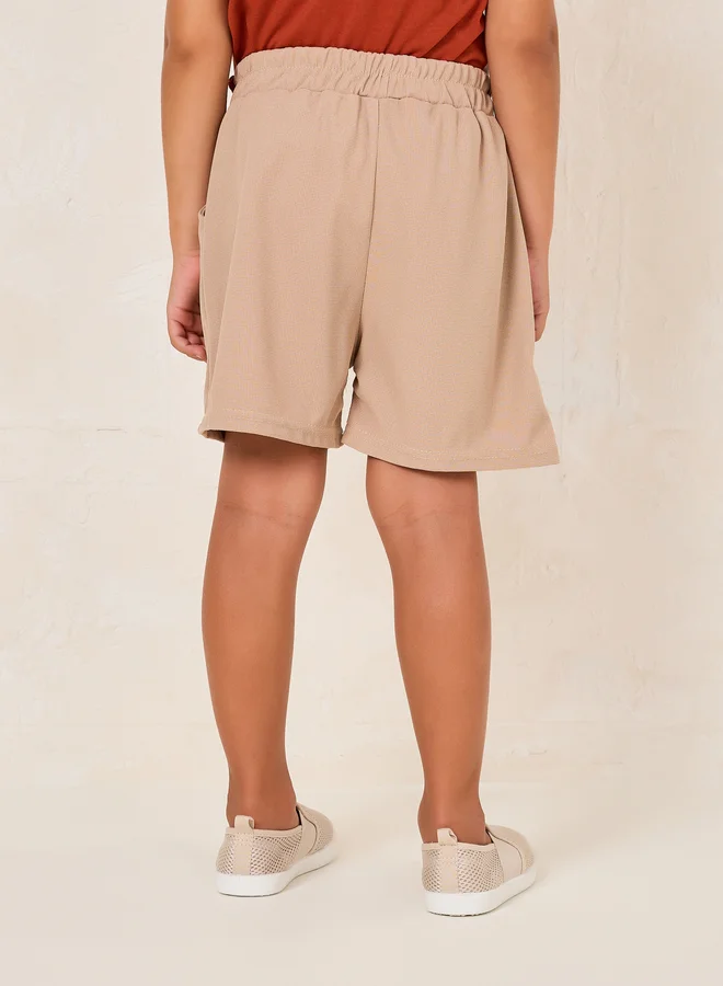 Styli Styli Patch Detail Shorts with Drawstring