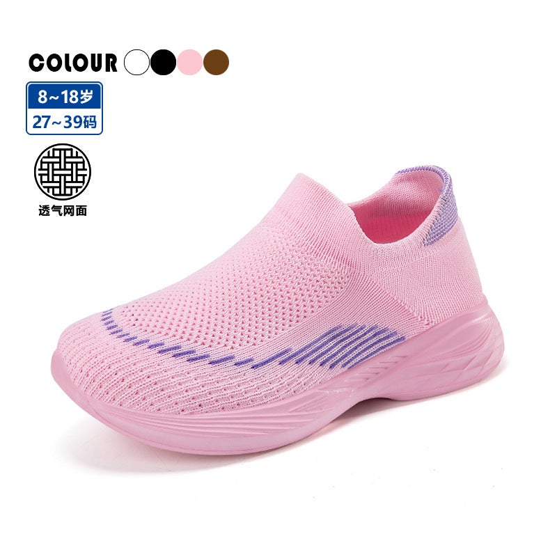 Plus Kidsren'S Shoes Kidsren'S Slip-On Sneakers 2026 New Spring & Fall Boys And Girls Socks Mesh Shoes Breathable Mesh - Image 5