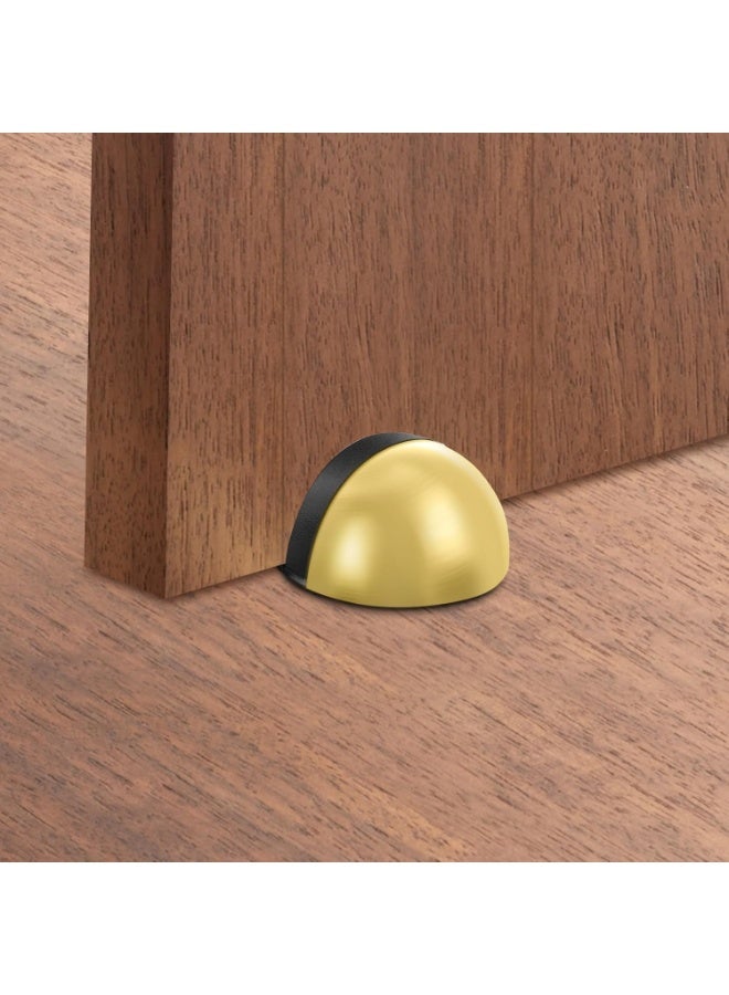 Emerald Door Stopper, Floor Door Stop Gold Door Stoppers Sound Dampening Rubber Bumper Adhesive Door Stops No Drilling Doorstop Wall Protector, Dome Shaped, 2 Pack - Image 3