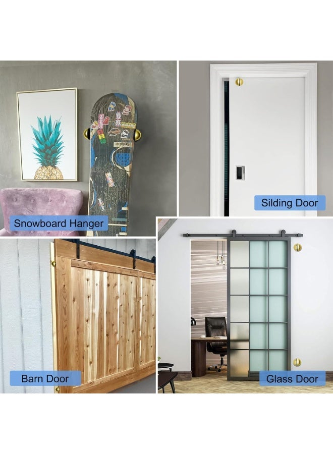 Emerald Door Stopper, Floor Door Stop Gold Door Stoppers Sound Dampening Rubber Bumper Adhesive Door Stops No Drilling Doorstop Wall Protector, Dome Shaped, 2 Pack - Image 5