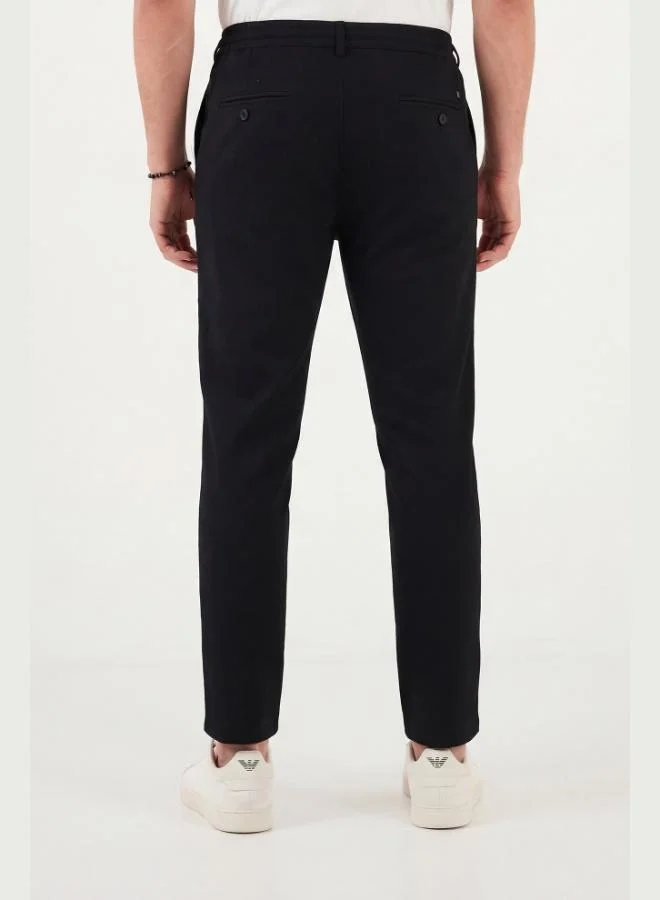 Buratti  Buratti Slim Fit Regular Waist Tapered Leg Trousers Men's Pants 6843654 for Men | Best Price UAE