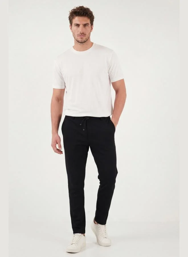Buratti  Buratti Slim Fit Regular Waist Tapered Leg Trousers Men's Pants 6843654 for Men | Best Price UAE