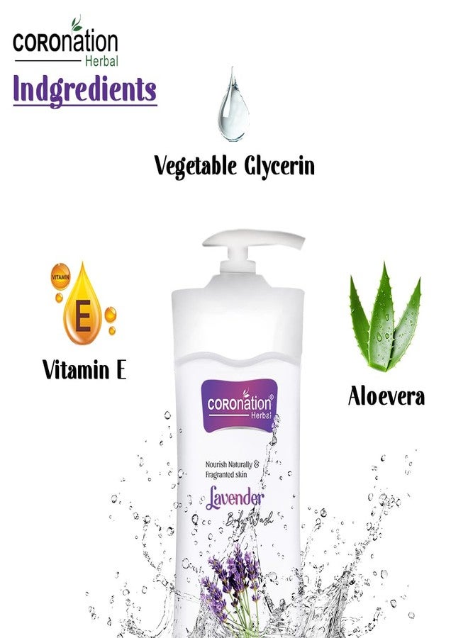 COROnation Herbal lavender Body Wash For Tan Removal and Glowing Skin with Turmeric & Saffron | Improve Skin Tone & Texture | For Tan Removal & Brightening skin | Brings a Natural Radiance & Glow - 400 ml - Image 3