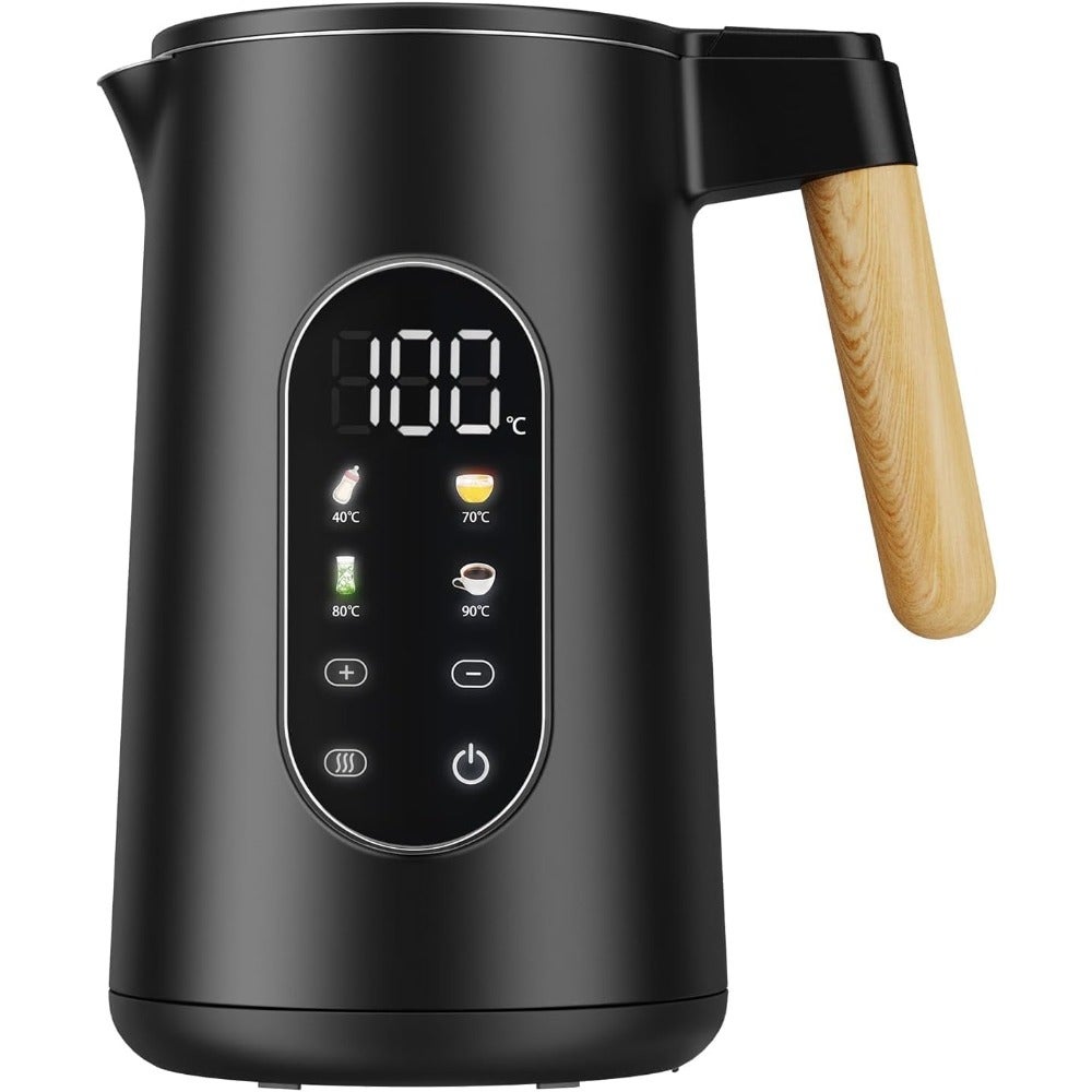 Electric Kettles, Led Digital Touch Water Heater Kettle, Boiler Kettle With Keep Warm Function, Stainless Steel Fast Boil Black Kettle, Dry Protection Bpa Free Smart Kettle