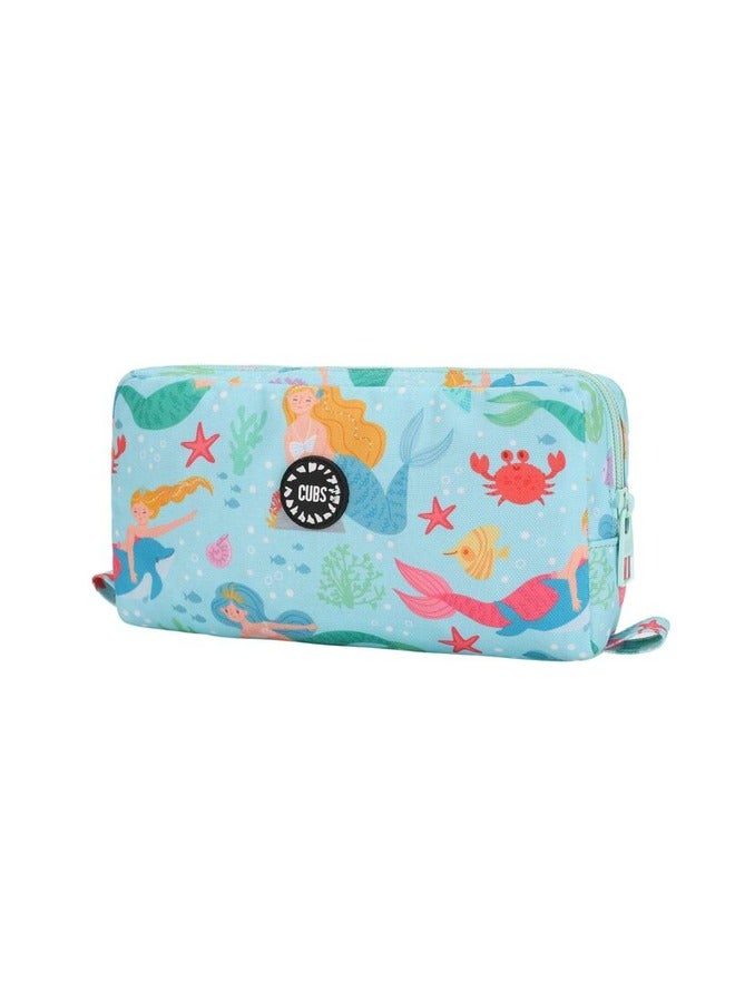 CUBS Mermaid Print Waterproof Pencil Case Pouch With Zip Closure - Image 2