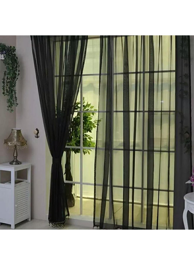 NIBEMINENT 2-Piece Polyester Window Curtain Orange 78.74x39.37inch - Image 3