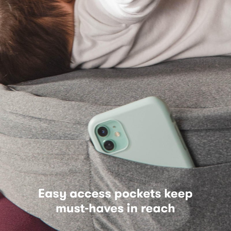 Frida Mom Nursing Pillow Cover, Easy-to-Clean Replacement Cover, Soft Fabric, Machine Washable, Gray - Image 4