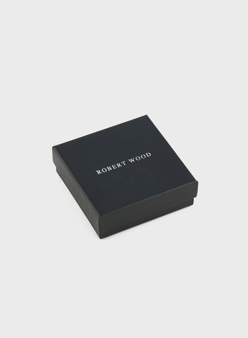 Robert Wood Genuine Leather Braided Bracelet In Gift Box