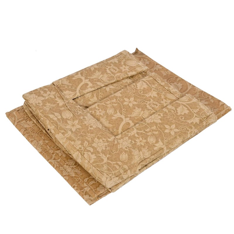 Kuber Industries Metallic Print 2 Pieces Non Woven Shirt StackerShirt Organizer Wardrobe Organizer Beige RedKUBMART1658 - Image 5