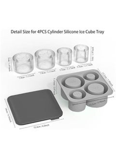 Generic Silicone Ice Cube Tray for Stanley cup Tumbler Cup Silicone Mug Ice Mold Ice Cube Mold Cooling Ice Making Mold for Freezer (Gray)  - Image 3