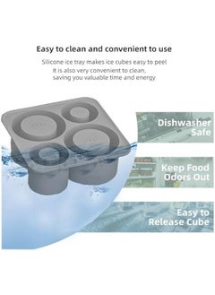 Generic Silicone Ice Cube Tray for Stanley cup Tumbler Cup Silicone Mug Ice Mold Ice Cube Mold Cooling Ice Making Mold for Freezer (Gray)  - Image 4
