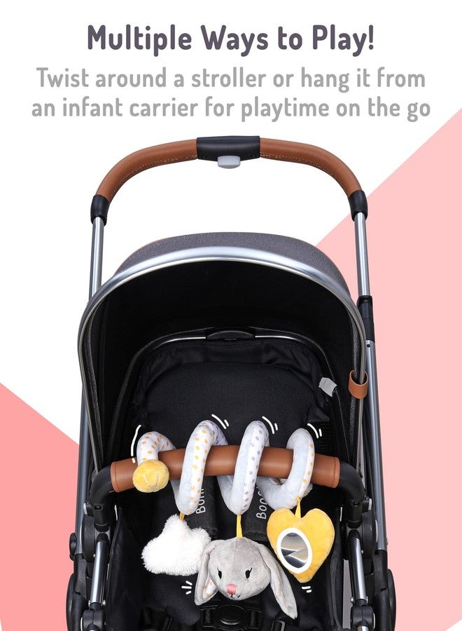 Bonfino Premium Spiral Bunny Activity Toy| Crib Hanging Rattles Toys| Baby Bed Decoration with Vibrant Colors | Rattle Activity Toy for Newborn | Soft Rattle Toy for 0-12 Months Babies (Grey) - Image 5