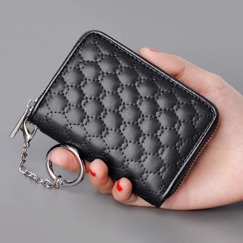 FurArt Credit Card Wallet, Zipper Card Cases Holder for Men Women, RFID Blocking, KeyChain Wallet, Compact Size - Image 4