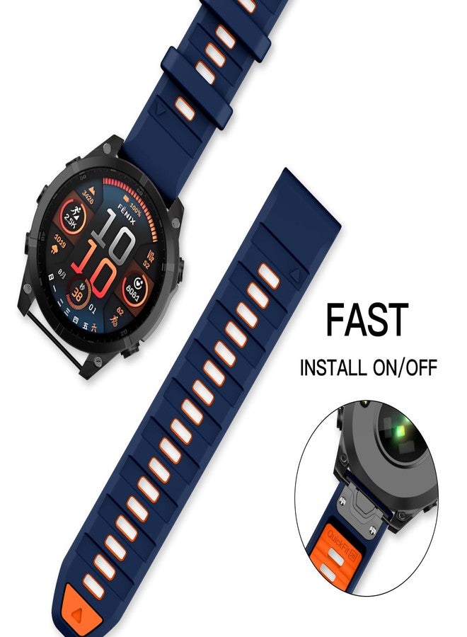 OVERSTEP Strap for Fenix 8 51mm, Soft Silicone Replacement Band for Epix Pro 51mm,Fenix 5X Plus,Fenix 6X Pro,Fenix 7X Pro,D2 bravo,Quaitx3. - Image 3