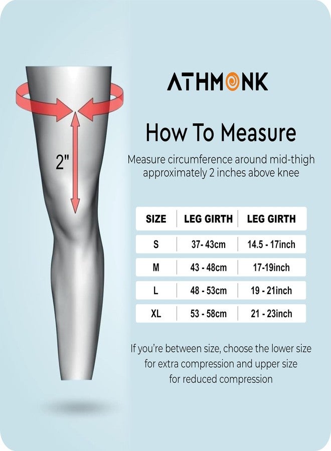 Athmonk 3D Knit Compression Knee Caps For Women & Men - Knee Pain Relief Products - Knee Brace Supporter For Gym Running Exercise - Ortho Accessories For Arthritis Knee Support - Knee Pad - Blue, S - Image 4