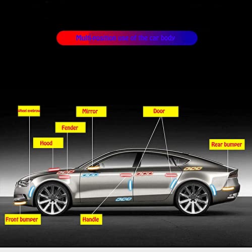 Allure Auto® Carbon Fiber Graphic Car Reflective Sticker,Warning Sign Bumper Door Fender Hood Anti-Scratch Cover Decal(White) for Maruti New Baleno - Image 4