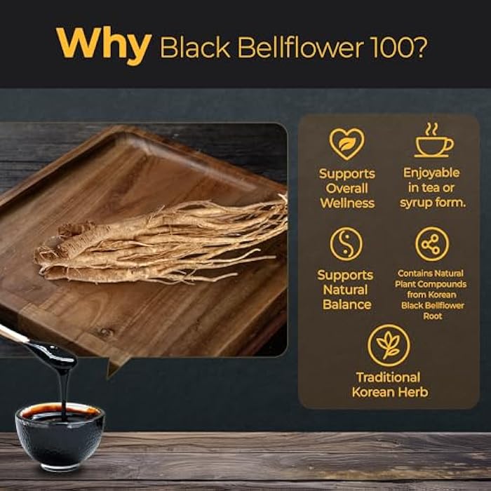 TERRAPICK Korean Black Bellflower Root Extract 100g (3.53oz), Premium Doraji Concentrate, Herbal Syrup & Tea for Daily Wellness - Image 3