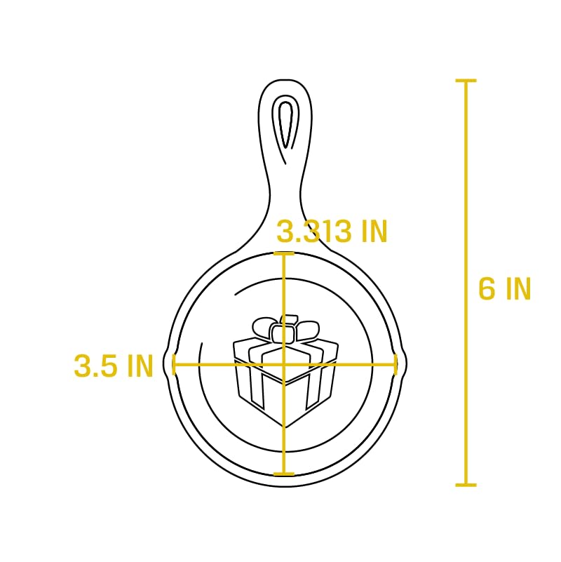 Lodge مقلاة لودج 3.5 بوصة من الحديد الزهر مسبقة التتبيل - مقبض على شكل دمعة مميز - للاستخدام في الفرن، على الموقد، على الشواية، أو فوق نار المخيم - سوداء - Image 2