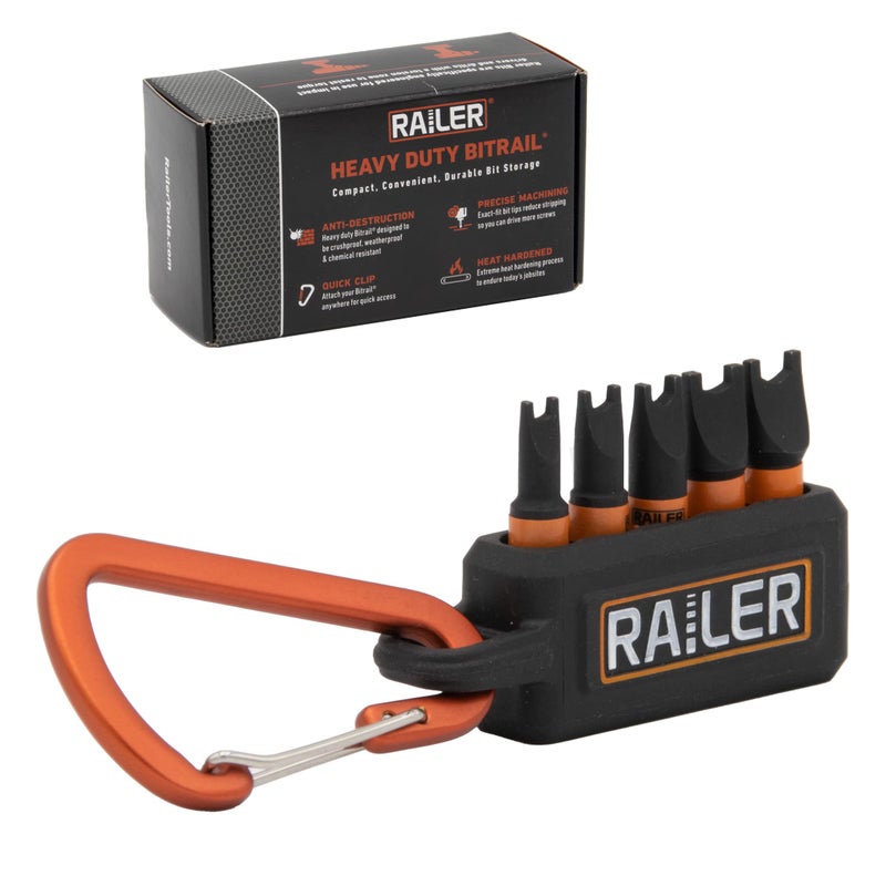 Spanner Screwdriver Bit Set Railer 5PC S2 Steel 1 Spanner Snake Eyes Impact Driver Bit Set With A Tool Storage Bit Holder Carabiner