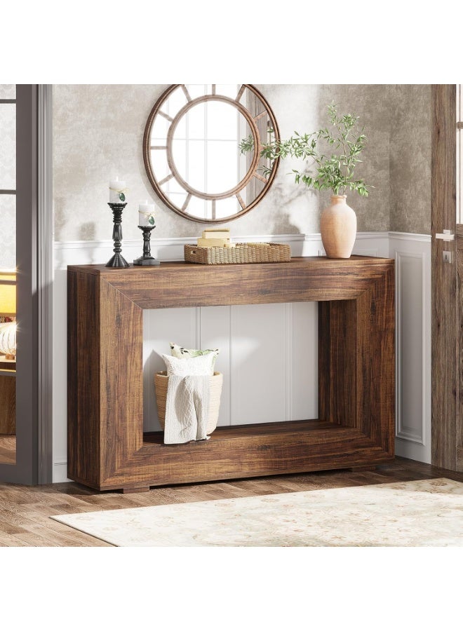 Chulovs 160cm Farmhouse Console Table with Storage, Couch Behind Sofa Table, Long Entryway Sofa Console, Narrow Hallway Stand for Living Room & Entryway - Image 1