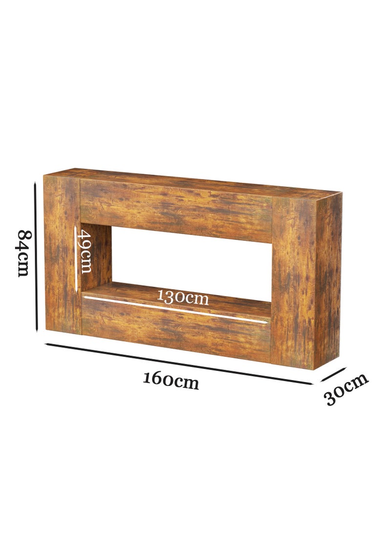 تشولوفز طاولة كونسول ريفية بطول 160 سم مع مساحة تخزين - حامل رفيع للمدخل/الممر، مثالية خلف الأريكة لغرفة المعيشة والمدخل - Image 3