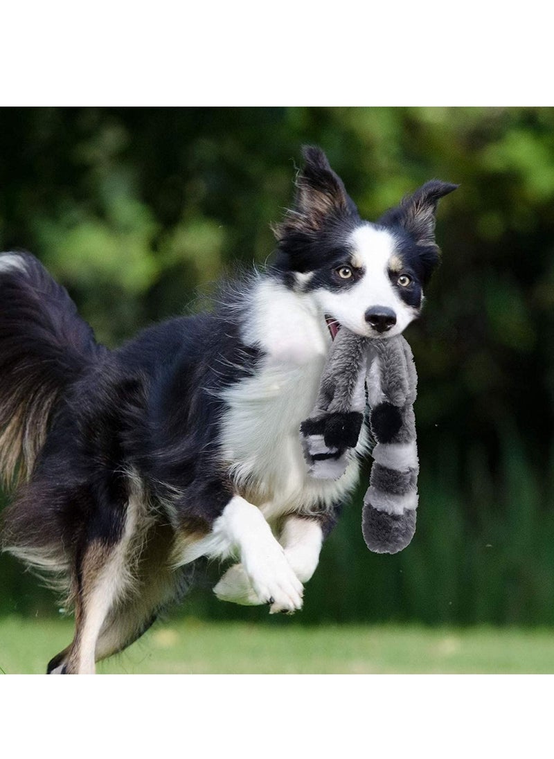 SYOSI - Stuffingless Dog Toy Squirrel Squeaky Plush Chew for Small Medium Dogs 2 Pack 45cm - Image 1