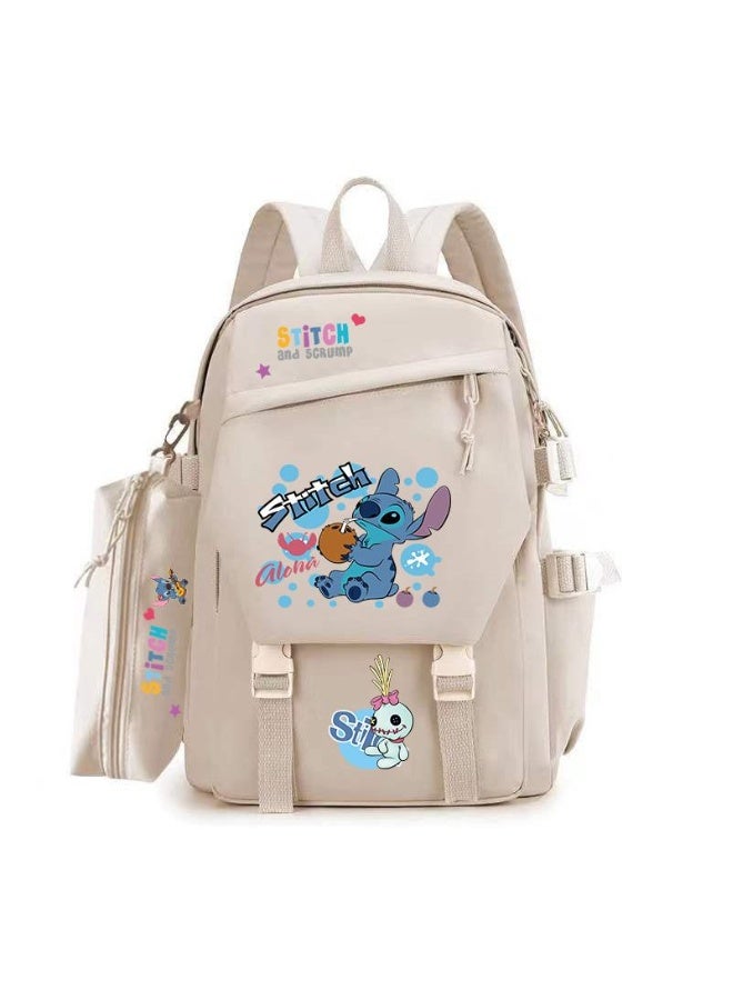 Stitch Student Backpack And Pencil Case Leisure Outdoor Large Capacity Backpack - Image 1
