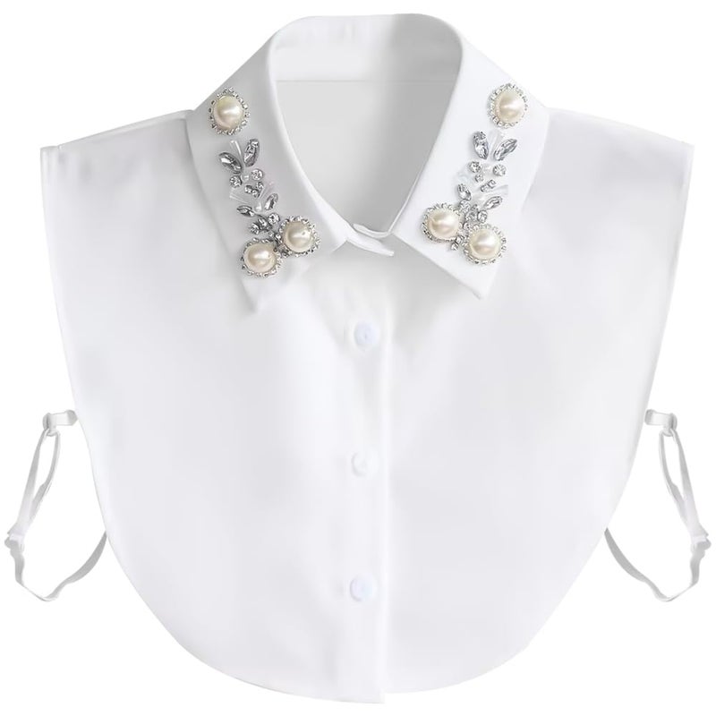 Joyci Crystal Pearl fake collar Peterpan fake collar half-shirt Dickey - Image 1