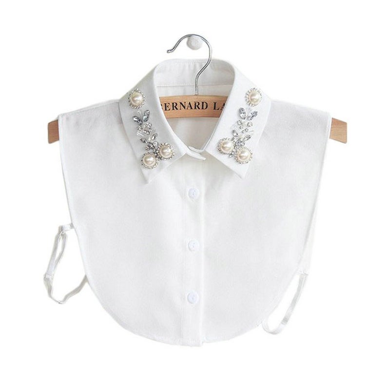 Joyci Crystal Pearl fake collar Peterpan fake collar half-shirt Dickey - Image 2