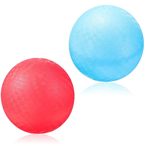 Civaner 2 Pack of 5 Inch PVC Made Dodgeball Balls Red Blue Suitable for Kids Outdoor Play Exercise Yoga - Image 1