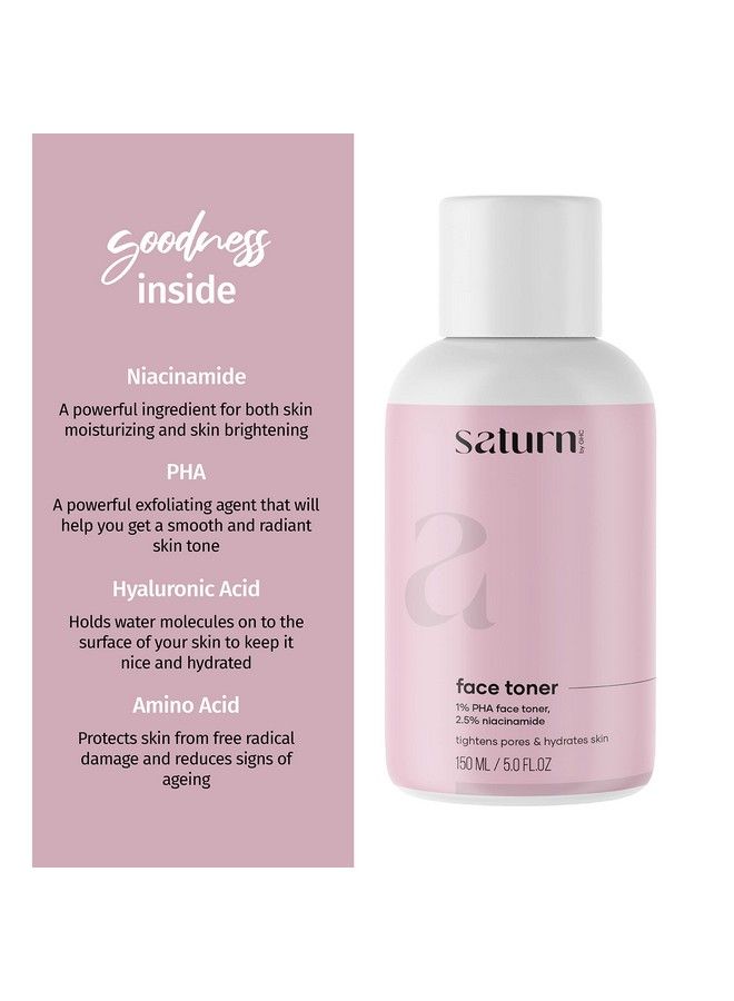 Saturn by GHC سيروم جلوي سكين (30 مل) و تونر للوجه (150 مل) مدعوم بالريتينول و PHA لتوهج البشرة وشد المسام وتقليل البقع الداكنة (عبوة مكونة من 2)  - Image 4